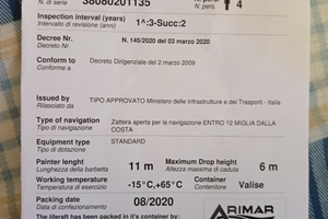 Zattera salvataggio 4 persone ARIMAR