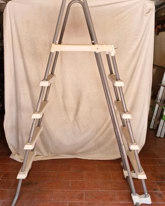 Scaletta di sicurezza per piscina h. 143/183 cm