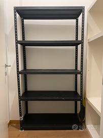 Scaffale metallo 5 ripiani 185x100x40 cm smontato