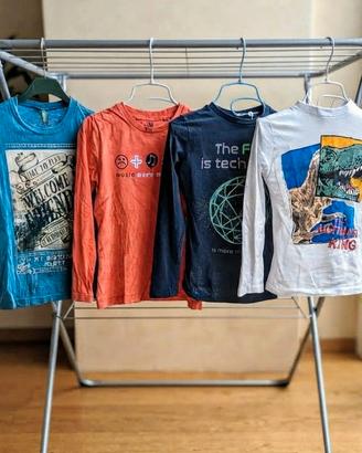 set 4 maglie bimbo. 6/7 anni. Benetton e Ovs