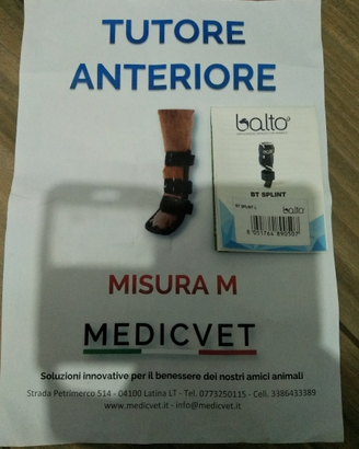 Tutore per lassità di carpo+tutore post operazione