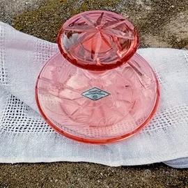 Flacone cristallo Bohemia rosaline  Art Deco