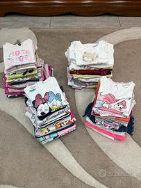 Lotto estivo bambina 9/12 mesi 81 capi