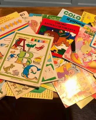 Libri libretti da colorare anni 80 bambini casa