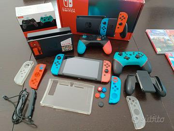 Nintendo switch + giochi + custodia