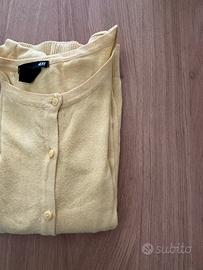 Giacchetto Cardigan H&M di colore giallo Small