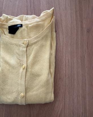 Giacchetto Cardigan H&M di colore giallo Small