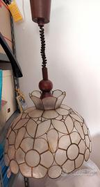 Lampadario saliscendi in madreperla