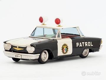 Tin Toy Car Patrol Ichiko Japan 1960 (RARISSIMA)