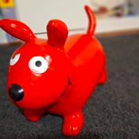 GIOCO CANE CAVALCABILE GONFIABILE