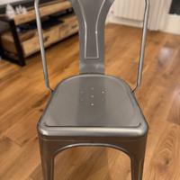 4 sedie  metallo industrial