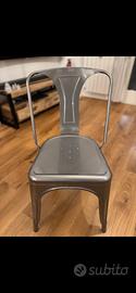 4 sedie  metallo industrial