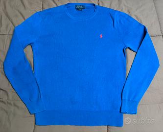 Maglione Polo Ralph Lauren cotone taglia M blu