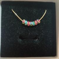 Collana con perline distanziatori di strass