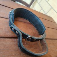 Collare in pelle con maniglia