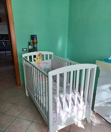 lettino giordani 2 in 1 bambini legno bianco