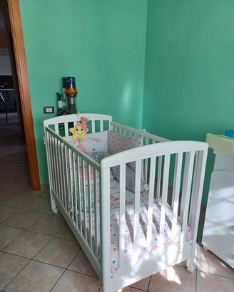 lettino giordani 2 in 1 bambini legno bianco