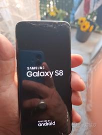 samsung s8 funzionante con schermo un po  crepato 