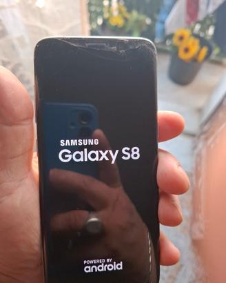 samsung s8 funzionante con schermo un po  crepato 