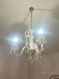 Lampadario classico in vetro di Murano