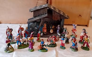 presepe vintage anni 50 in gesso