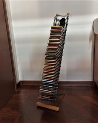 Colonna porta CD in metallo e legno