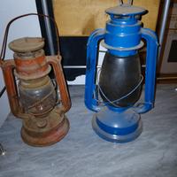 2 lampade a petrolio vintage