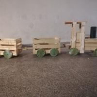 trenino fioriera in pallet