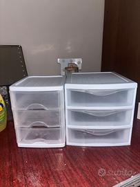 set due cassettiere organizer in plastica