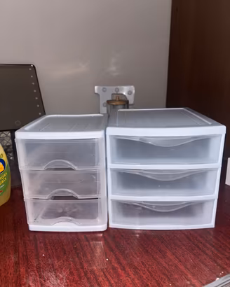set due cassettiere organizer in plastica