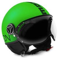 Casco Momo Design Fighter Fluo verde opaco e nero 