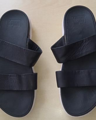 FitFlop sandali neri con doppia fascia 