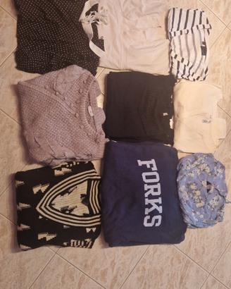 Bundle 9 maglioni, camicie, magliette