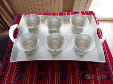 Vassoio Guzzini con coppette per gelato