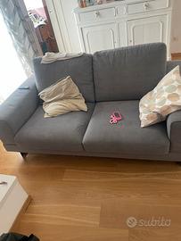 divano 2 posti ampi felis grigio chiaro