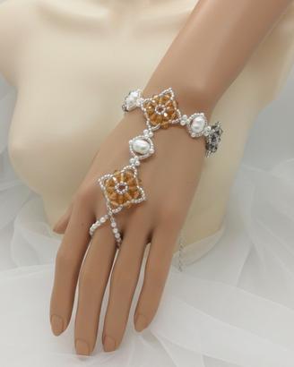 Bracciale vintage baciamano perle di fiume