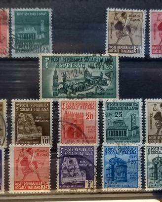 1944- 45 Francobolli Monumenti distrutti 