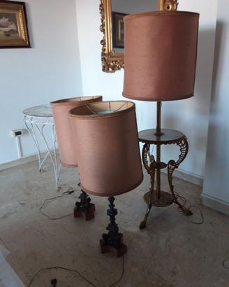 Set composto da 3 lampade con paralume