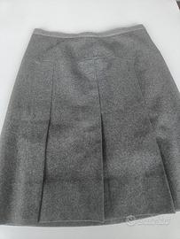 Gonna grigia lana fatta a mano
