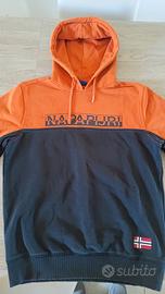 felpa Napapijri S nero arancio