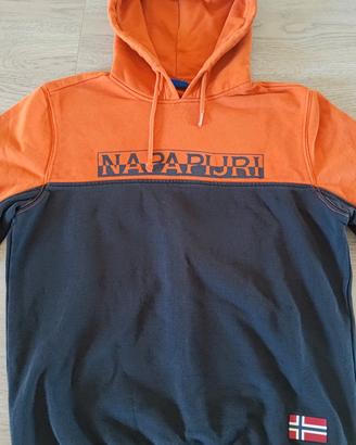 felpa Napapijri S nero arancio