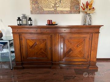 Credenzone in noce massiccio 220x53x113 h