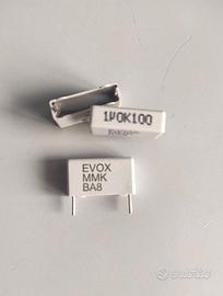2x Condensatore 1uF 100V MMK BA8 Evox Rifa - Film