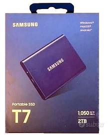 SSD 2 TB esterno SAMSUNG T7 - Nuovo
