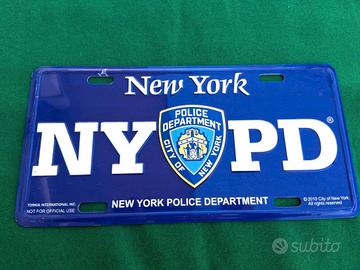 Targa vintage americana City of New York NYPD