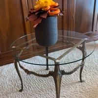 tavolino antico in ferro battuto