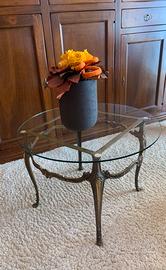 tavolino antico in ferro battuto