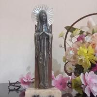 Statuetta arte sacra Madonna di Louders vintage 