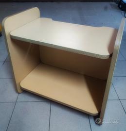 Scaffale basso in legno