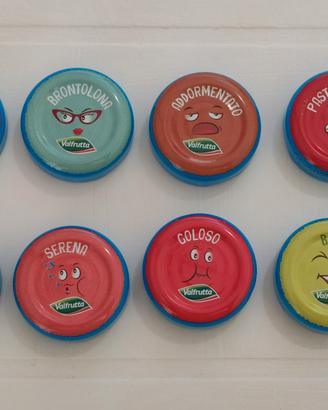 Collezione completa 12 tappi Valfrutta 